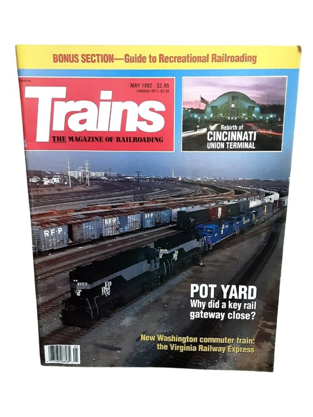 1992 May Trains Magazine Pot Yard Cincinnati Union Terminal RF&P Railroad